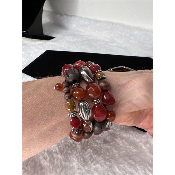 Women Bracelets Bangle and Wrap Costume Fashion Jewelry Beaded Stretchy Round - Picture 14 of 16